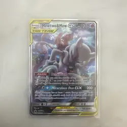 Pokemon Card - Mewtwo & Mew GX SM191 Tag Team Black Star Promo Holo NM - Image 2