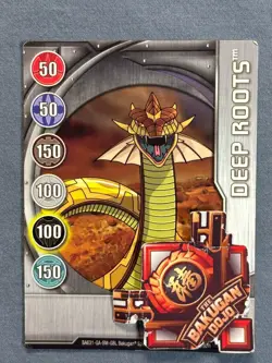 Bakugan Deep Roots 🥈 Silver Gate Card 1/48q Subterra Serpenoid - Image 1