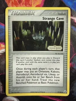 Strange Cave 77/92 ex Legend Maker Reverse Holo STAMPED NM Pokemon Card - Image 1