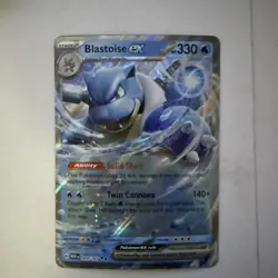 Pokemon TCG: Blastoise Ex Jumbo SV 151 Blooming Waters Promo Card x1 - Image 1