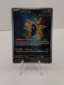 Pokemon TCG Iron Moth Paradox Rift Holo Card 187/182 Illustration Rare NM - Image 1