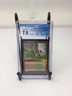 Wooded Foothills - Onslaught foil, CGC 7.5 NM+. MTG Rare 2002 330/350 - Image 1