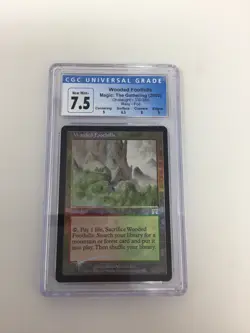 Wooded Foothills - Onslaught foil, CGC 7.5 NM+. MTG Rare 2002 330/350 - Image 2