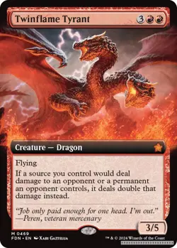 Twinflame Tyrant (Extended Art) [FDN - 469] - NM [Normal] TCG MTG - Image 1