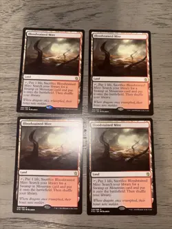 Magic The Gathering MTG BLOODSTAINED MIRE Khans of Tarkir Playset 4x - Image 1