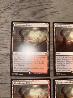 Magic The Gathering MTG BLOODSTAINED MIRE Khans of Tarkir Playset 4x - Image 2