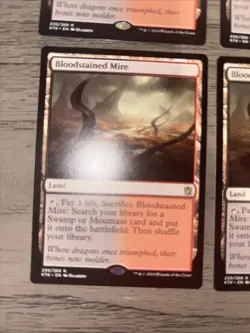 Magic The Gathering MTG BLOODSTAINED MIRE Khans of Tarkir Playset 4x - Image 4