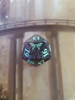 MTG Duskmourn Nightmare OVERSIZED Glow in the Dark Spindown D20 Die Life Counter - Image 1