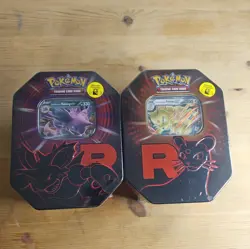 2x - Pokemon TCG Team Rocket Tins - Destined Rivals - New & Sealed - Image 1