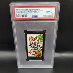 2013 POKEMON HANAFUDA KANTO JULY ELECTABUZZ/SCYTHER PSA 10 - Image 1