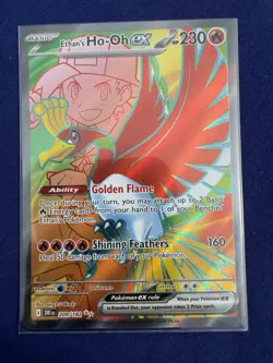Ethan's Ho-Oh ex Full Art 209/182 Pokemon TCG Destined Rivals NM Pack Fresh - Image 1