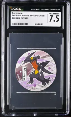 2022 Pokemon CGC 7.5 Noodle Stickers GARCHOMP Japan Sapporo Ichiban PSA BGS - Image 1