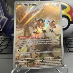 Pokemon Mr. Mime 179/165 Scarlet & Violet 151 Illustration Rare Holo English - Image 1