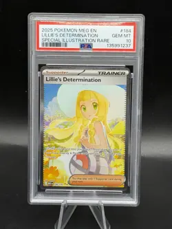 Lillie's Determination #184 2025 Pokemon Meg En-Mega Evolution PSA 10 - Image 1