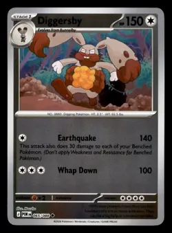 Diggersby 065/088 ME03 Perfect Order Pokemon Reverse Holo Near Mint - Image 1