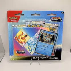 Pokemon TCG Scarlet & Violet Prismatic Evolutions Tech Sticker Collection 3 Pack - Image 1