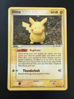 Pokemon Delta Species EX Ditto Pikachu- 39/113 - Uncommon Regular - Near Mint - Image 1