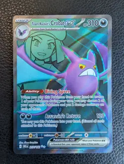 Team Rocket's Crobat ex - 217/182 Destined Rivals (Pokemon) Full Art Ultra Rare - Image 1