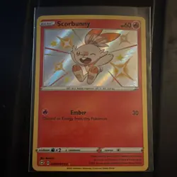 Pokemon Scorbunny SV015/SV122 Shining Fates Shiny Vault Holo Basic 60 HP Ember - Image 3