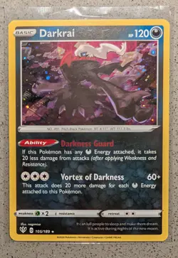 Darkrai 105/189 cosmos Holo Rare Darkness Ablaze Pokemon NM - Image 1
