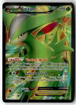 Virizion EX ⭐ 96/101 Holo Rare Full Art Ultra Plasma Blast 2013 Pokemon NM - Image 1