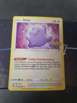 Pokemon TCG Ditto Holo Rare Card Pokemon Go 053/078 - Image 1