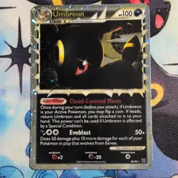 Pokemon TCG Umbreon Prime Undaunted Holo Card 86/90 English Edition NM - Image 1