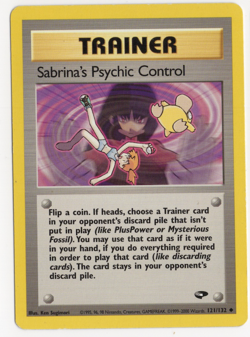 Sabrina's Psychic Control 121/132 Gym Challenge Pokemon Card - Image 1