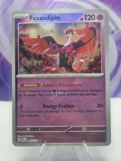Pokemon Card Fezandipity 045/131 Prismatic Evolutions Pokeball Reverse Holo NM - Image 1