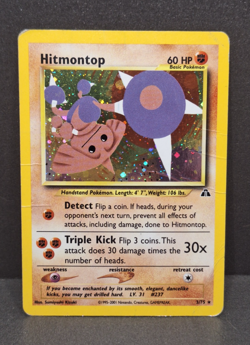 Hitmontop - 3/75 - Pokemon Neo Discovery Unlimited Holo Rare Card WOTC Vintage - Image 1