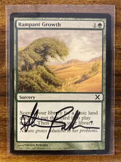 MTG✨Signed RAMPANT GROWTH Artist Proof✨10th Edition MINT 2007 S. Belledin Art - Image 2