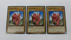 3x SABERSAURUS MONSTER UNLIMITED DEM1-EN003 COMMON YUGIOH NM UNPLAYED - Image 1