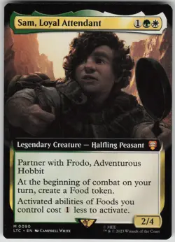 MTG TCG Sam, Loyal Attendant (Extended Art) M The Lord of the Rings 90 - Image 1