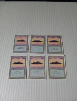Lot of 6x island land revised Third 3rd Edition Basic Land MTG Magic - Image 1