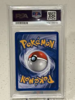 2000 Pokemon Meganium 10/111 Neo Genesis Rare Holo PSA 8 NM-MINT SWIRL - Image 4