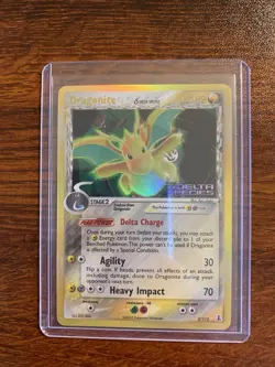 Pokemon TCG Dragonite Reverse Holo Rare Card 3/113 EX Delta Species w Stamp NM - Image 1