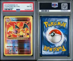 2016 Pokemon XY Evolutions: Rev. Foil Charizard #11 PSA 8 - Image 3