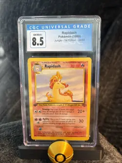 Pokemon TCG Rapidash 1st Edition Jungle 44/64 Uncommon CGC 8.5 - Image 1