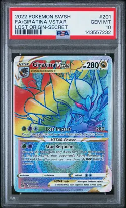 2022 POKEMON SWORD & SHIELD LOST ORIGIN SECRET FULL ART/GIRATINA VSTAR PSA 10 - Image 1