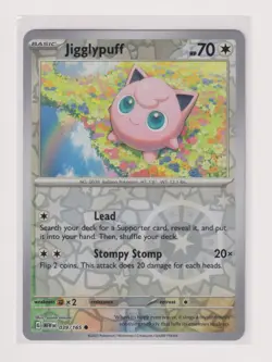 Pokemon TCG SV: Scarlet & Violet 151 #039/165 Jigglypuff Reverse Holo - Image 1