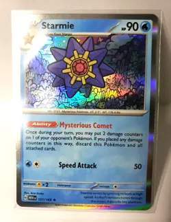 Pokemon TCG - STARMIE - 121/165 - HOLO RARE - Scarlet & Violet 151 (2023) - NM+ - Image 1