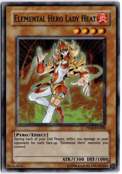 Elemental Hero Lady Heat Unlimited Super Rare PP02 PP02-EN008 LP - Image 1