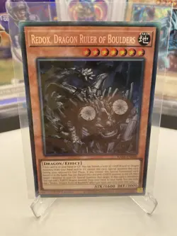 YuGiOh Redox Dragon Ruler Of Boulders RA03-EN008 Prismatic Ultimate Rare - Image 1