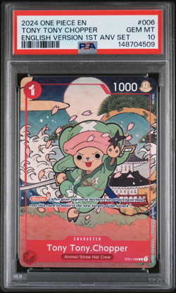 Tony Tony.Chopper English Version 1st Anniversary Set ST01-006 One Piece PSA 10 - Image 1