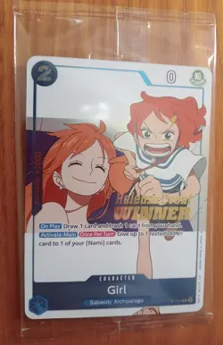 Girl P-096 (NAMI heroines) English WINNER Release Event One Piece TCG Promo Card - Image 2