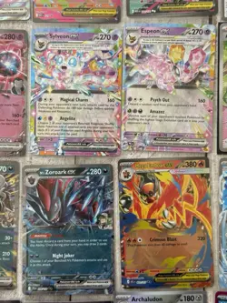Pokemon TCG 50 Card Lot EX Full Art IR Promo, Charizard Clefairy Sylveon Snorlax - Image 4