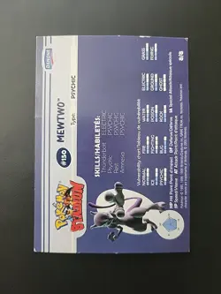 MP! - #150 Mewtwo 8/8 Non Holo - Danone 2000 Pokemon Stadium Tip Card - Image 4