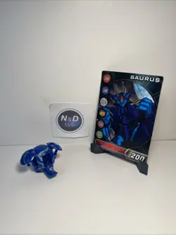 Bakugan B1 Aquos Saurus 350G Open Core W/Card RARE - Image 1
