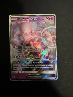 Pokemon Mewtwo GX SM196 Black Star Promo 2019 Detective Pikachu TCG Card - Image 1