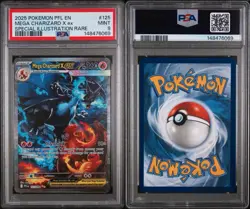 2025 POKEMON PFL EN-PHANTASMAL FLAMES | SIR MEGA CHARIZARD X EX 125 PSA 9 - Image 3